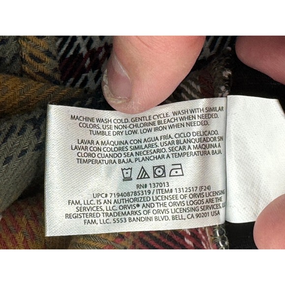 Orvis Mens Plaid Flannel Shacket Large Heavy Pocket‎ Shirt Browns Outdoors - Picture 12 of 15